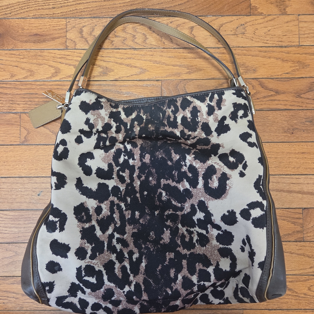 COACH Ocelot Print Madison Medium Shoulder Bag